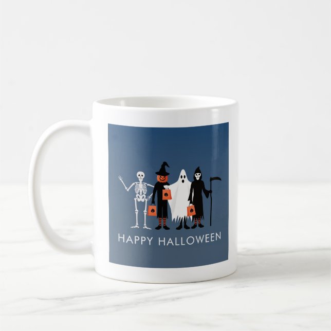 Trick or Treaters Halloween Coffee Mug (Left)