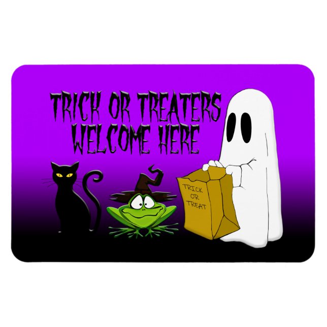 Trick or Treaters Welcome Halloween Magnet (Horizontal)