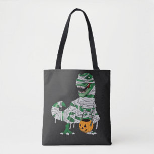 Trick or treating Dinosaur Tote Bag