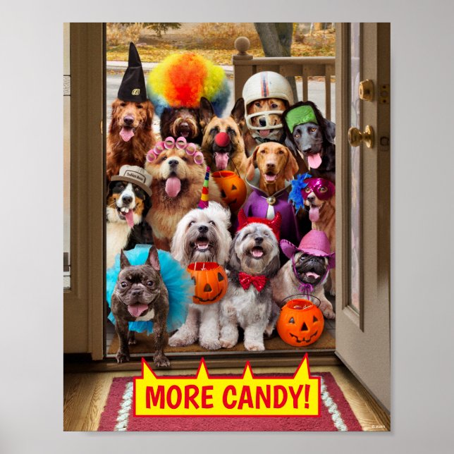 Trick-or-Treating Dogs Poster (Front)