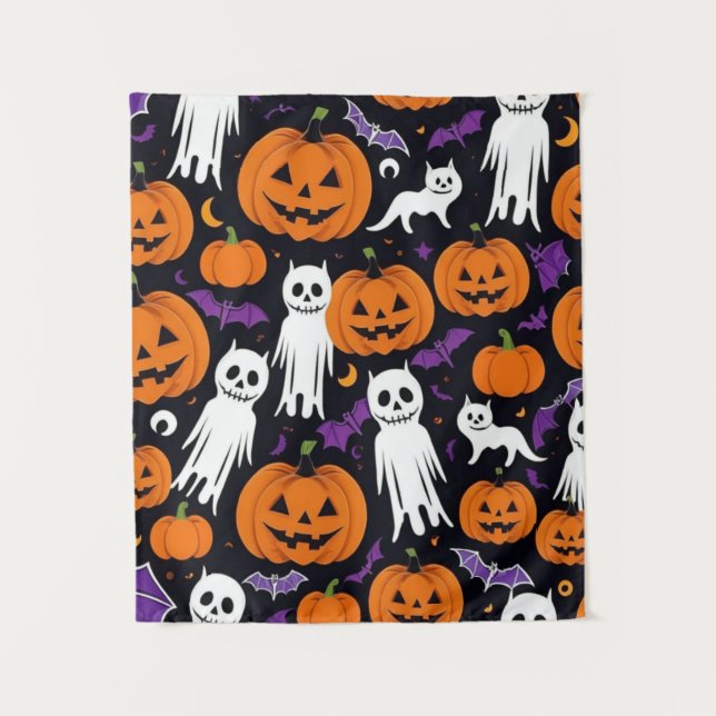Trick-Or-Treating  Tapestry (Front)