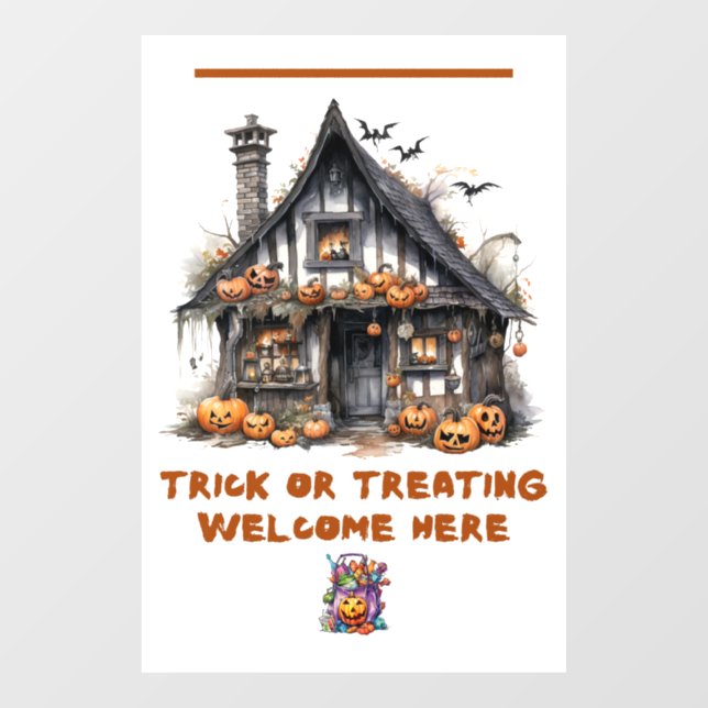 Trick or Treating Welcome Here Banner (Sheet)