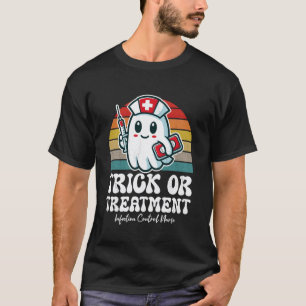 Trick Or Treatment Cute Halloween Infection Contro T-Shirt