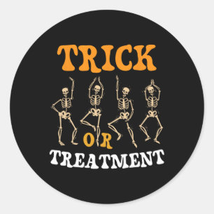 Trick Or Treatment Physical Therapy Skeleton Pt Ha Classic Round Sticker