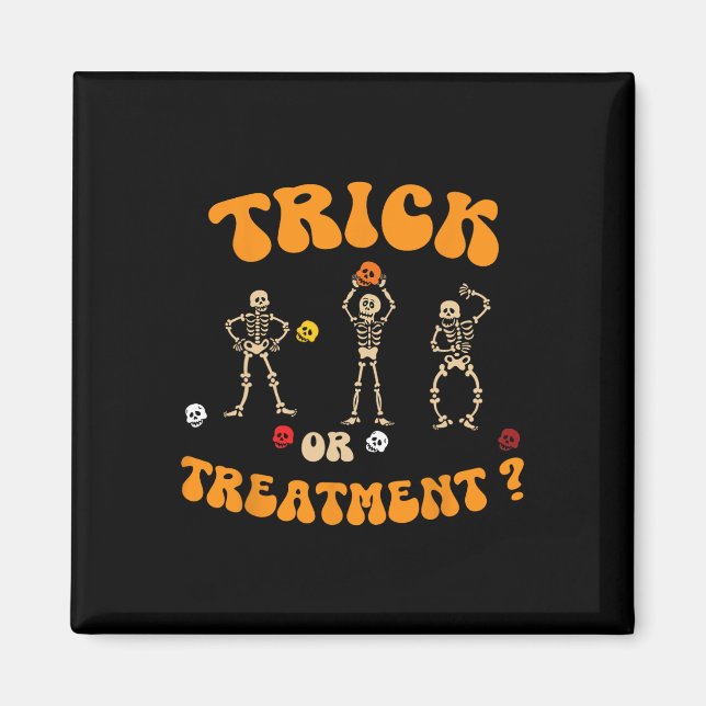 Trick Or Treatment Physical Therapy Skeleton Pt Ha Magnet (Front)