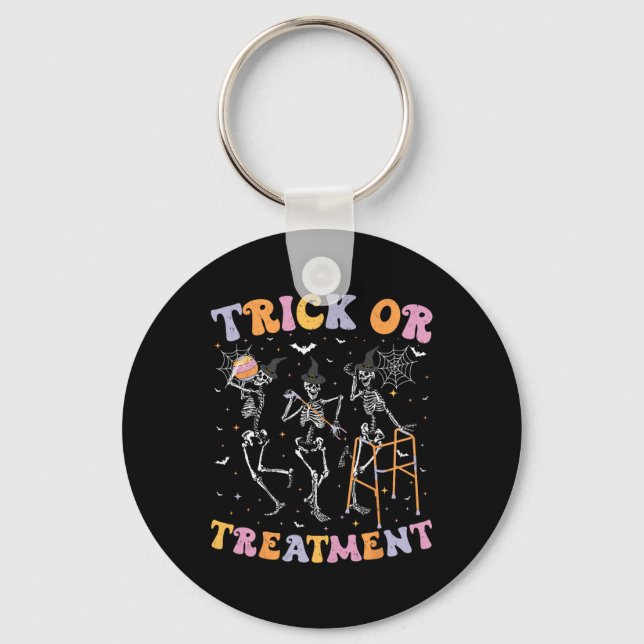 Trick Or Treatment Pt Physical Therapy Therapist H Key Ring (Front)
