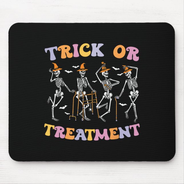 Trick Or Treatment Pt Physical Therapy Therapist H Mouse Pad (Front)