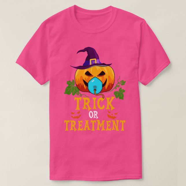 Trick Or Treatment Respiratory Therapist Nurse Hal T-Shirt (Design Front)