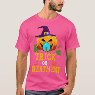Trick Or Treatment Respiratory Therapist Nurse Hal T-Shirt