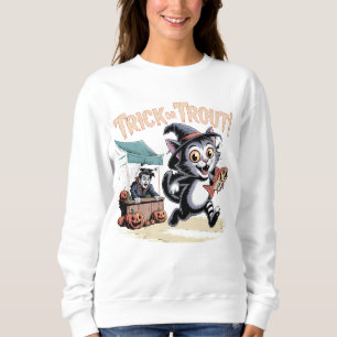 Trick or Trout! Funny Witch Cat Tee