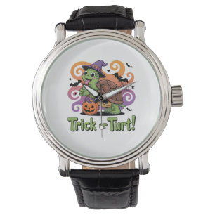 Trick or Turt Funny Turtle Halloween Watch
