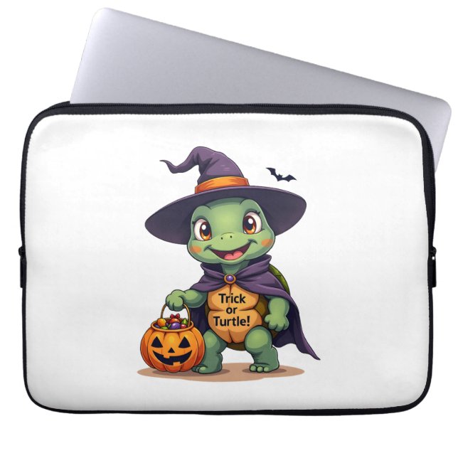 Trick-or-Turtle Laptop Sleeve (Front)