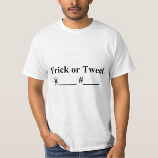 Trick or Tweet Value T-Shirt, White T-Shirt