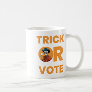 Trick Or Vote Halloween Election Vintage Cowboy Sk Coffee Mug