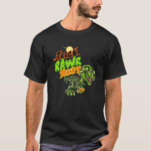 Trick Rawr Treat Dinosaur Pumpkin Halloween For Bo T-Shirt
