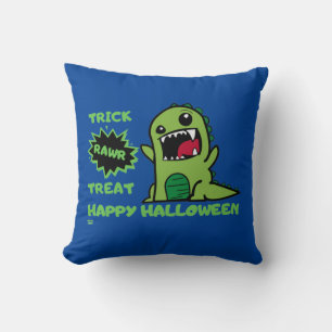 "TRICK RAWR TREAT" funny halloween dinosaur       Cushion