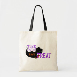 Trick Rawr Treat Halloween Dinosaur Tote Bag