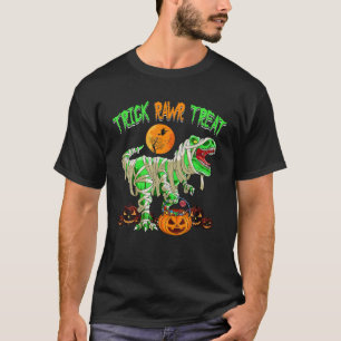 Trick Rawr Treat Halloween Dinosaur Trex Boys Todd T-Shirt