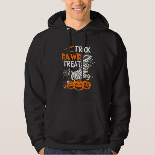 Trick Rawr Treat Halloween T Rex Dinosaur Ghost Gi Hoodie