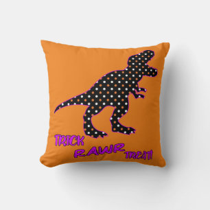 Trick RAWR Treat! - Halloween Tyrannosaurus Rex Cushion