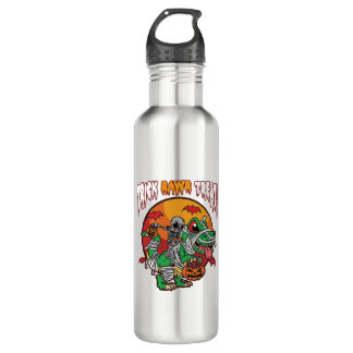 Trick Rawr Treat Spooky Halloween Dinosaur 710 Ml Water Bottle
