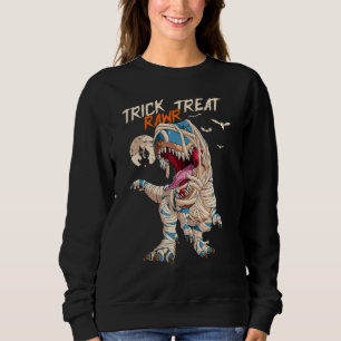 Trick Rawr Treat T Rex Dinosaur Mummy Boys  Hallow Sweatshirt
