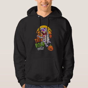 Trick Roar Treat T Rex Dinosaur Halloween 1 Hoodie