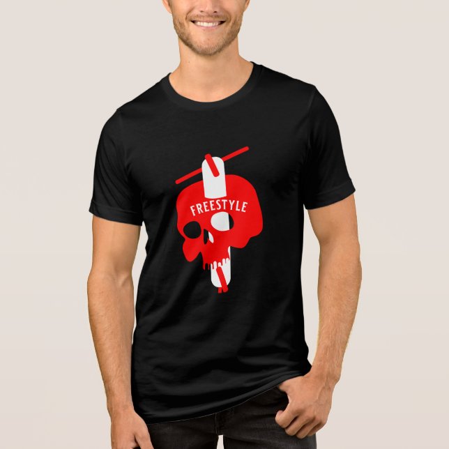 Trick Scooter Rider Tri-Blend Shirt (Front)