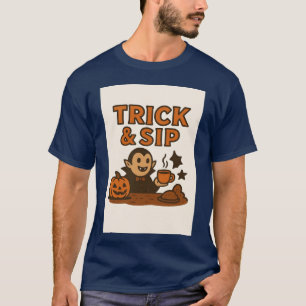 Trick Sip Halloween Cozy friends T-Shirt