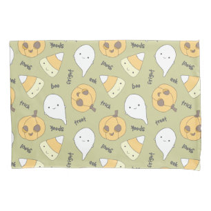 Trick Treat Boo Cute Halloween Pattern Pillowcase