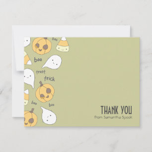 Trick Treat Boo!   Flat Thank You Note Cards