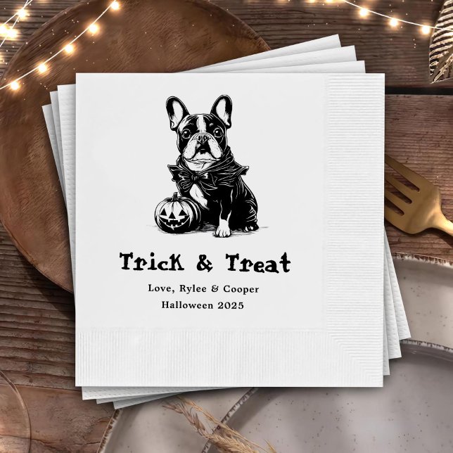 Trick & Treat Custom Pet Cocktail Napkins  (Creator Uploaded)