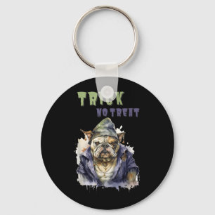 Trick Treat _ Goblin Dog _ English Bulldog _ Key Ring