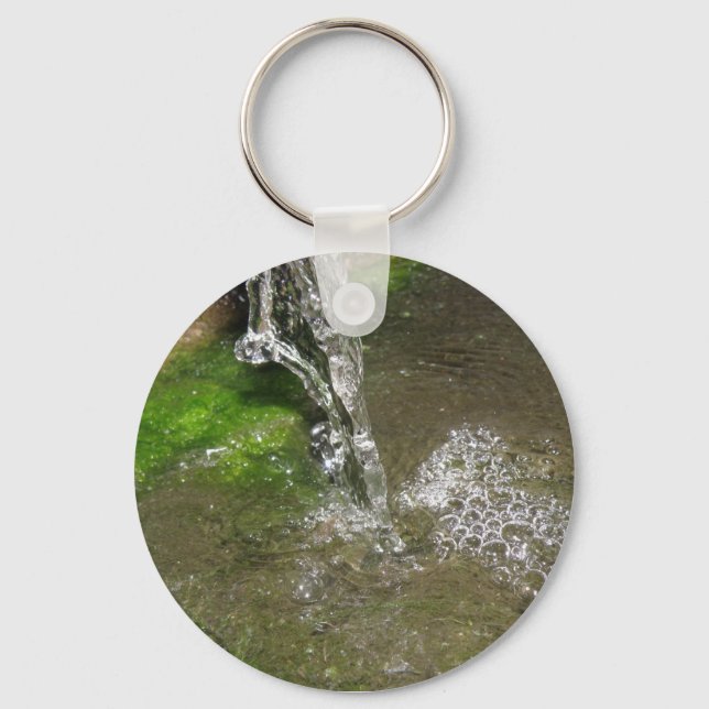 Trickling Waterfall Bubbling Water Keychain (Front)