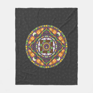 Tricks and Treats Mandala Fleece Blanket