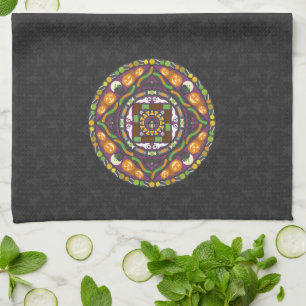 Tricks and Treats Mandala Kitchen Towel