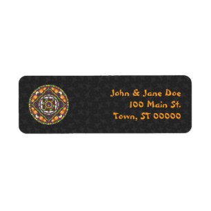 Tricks and Treats Mandala Return Address Label