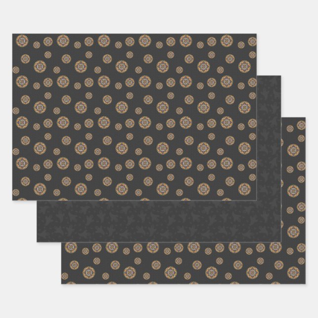 Tricks and Treats Mandala Wrapping Paper Set (Set)