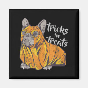 Tricks For Treats Cute Halloween Bulldog Magnet