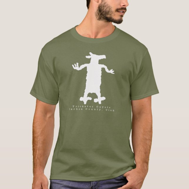 Trickster Coyote Petroglyph T-Shirt (Front)