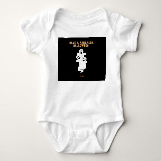 Trickster Ghosts Baby Jersey Bodysuit (Front)