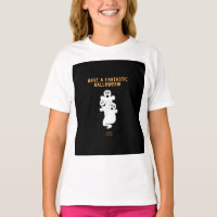Trickster Ghosts Girls White Basic T Shirt