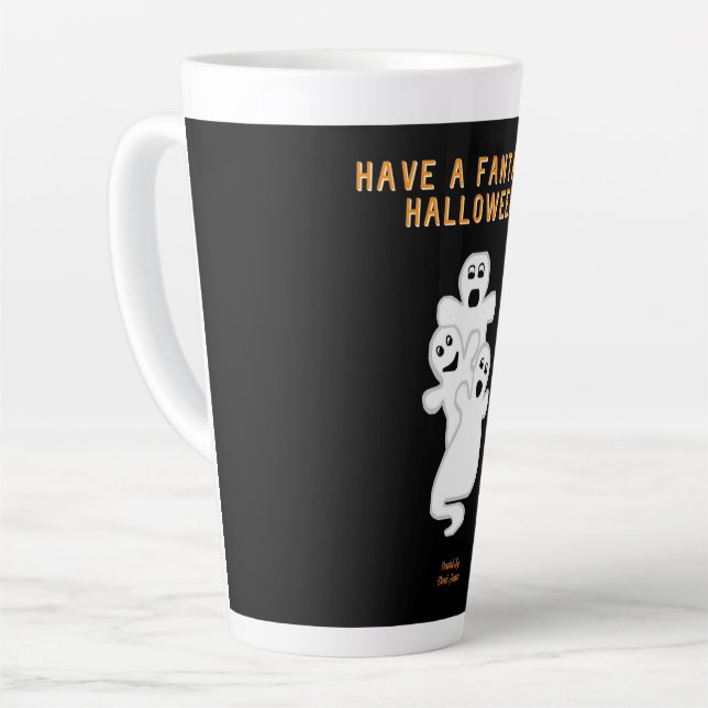 Trickster Ghosts Large Latte Mug (Left Angle)
