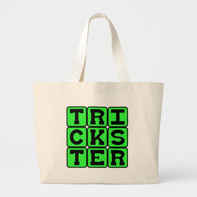 Trickster, Illusionist Large Tote Bag (Front)