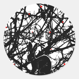 Trickster Rabbit in Briar Patch Classic Round Sticker
