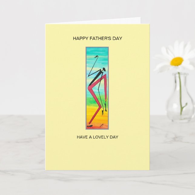 Tricky African Dancer Happy Father's Day Card (Small Plant)