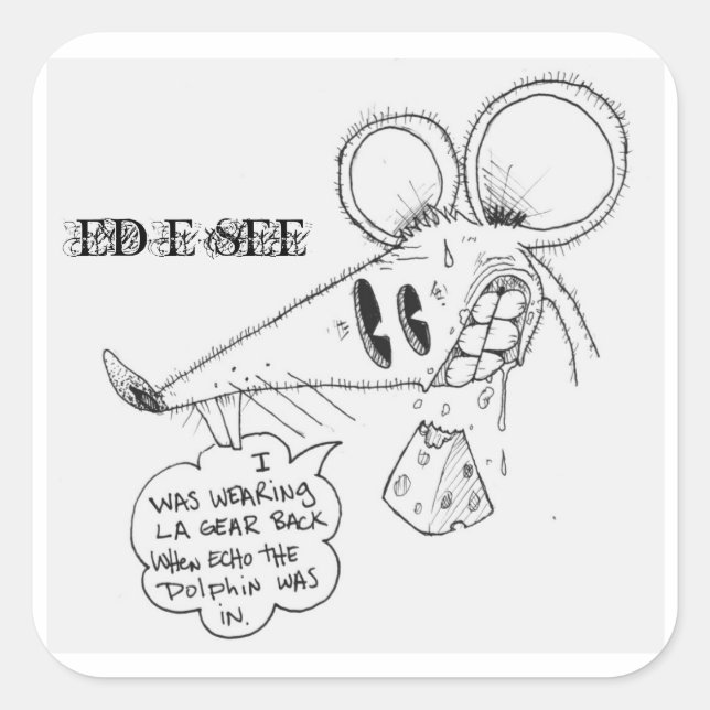 TRICKY MOUSE SQUARE STICKER (Front)