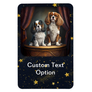 Tricolor and Blenheim Cavalier King Charles Magnet