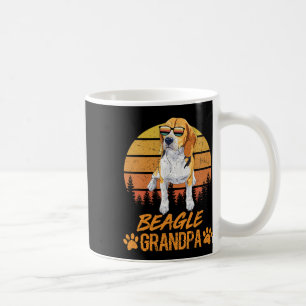 Tricolor Beagle Dog Grandpa Paw Dad Fathers Day Coffee Mug
