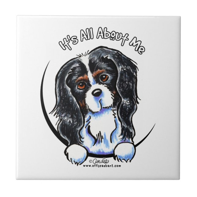 Tricolor Cavalier CKCS IAAM Tile (Front)